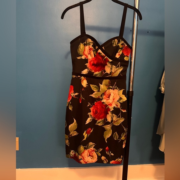 Black Halo Floral Daria Dress - Picture 2 of 4
